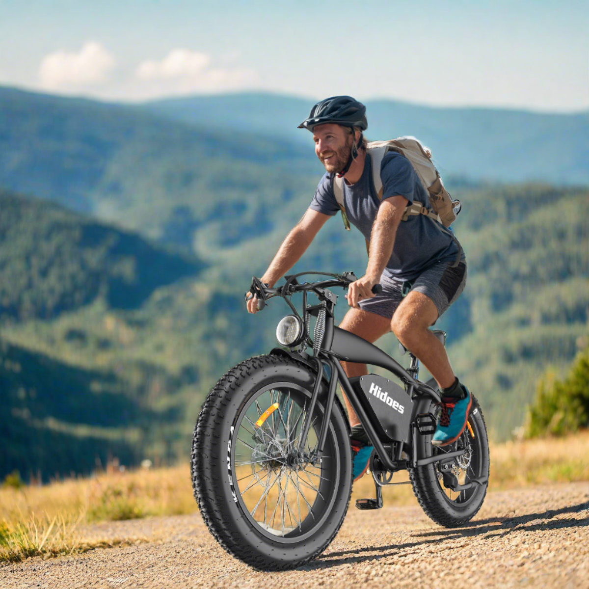 Hidoes® B3 Retro Electric Bike, 1200W Fat Tire Electric Bike, 26" *4" Tires, 48V 18.2Ah Battery