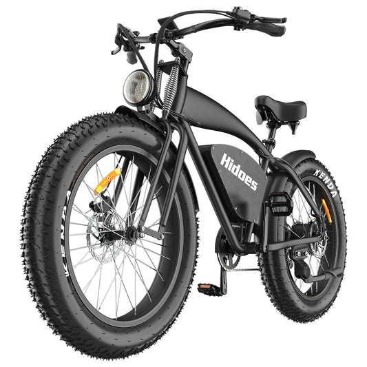 Hidoes® B3 Retro E-Bike, 1200W Fat Tire Elektrofahrrad, 26"*4" Fat Tires, 48V 18,2Ah Akku
