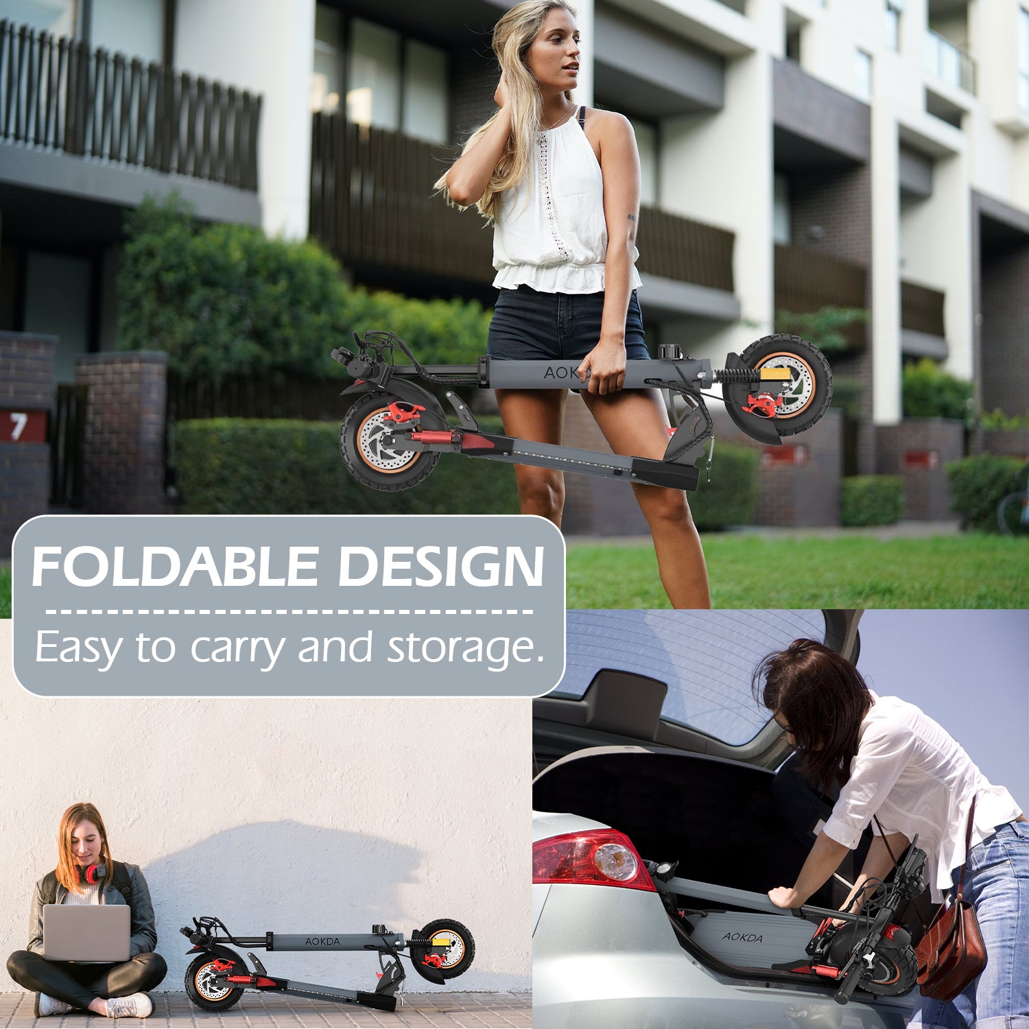 AOKDA A1 Commuting electric scooter fast folding design.