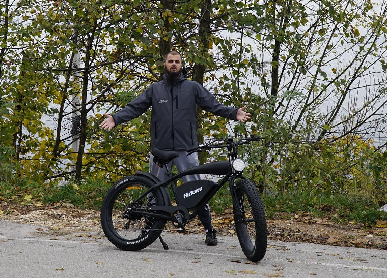 A man standing after the Hidoes B3 fat tire ebike