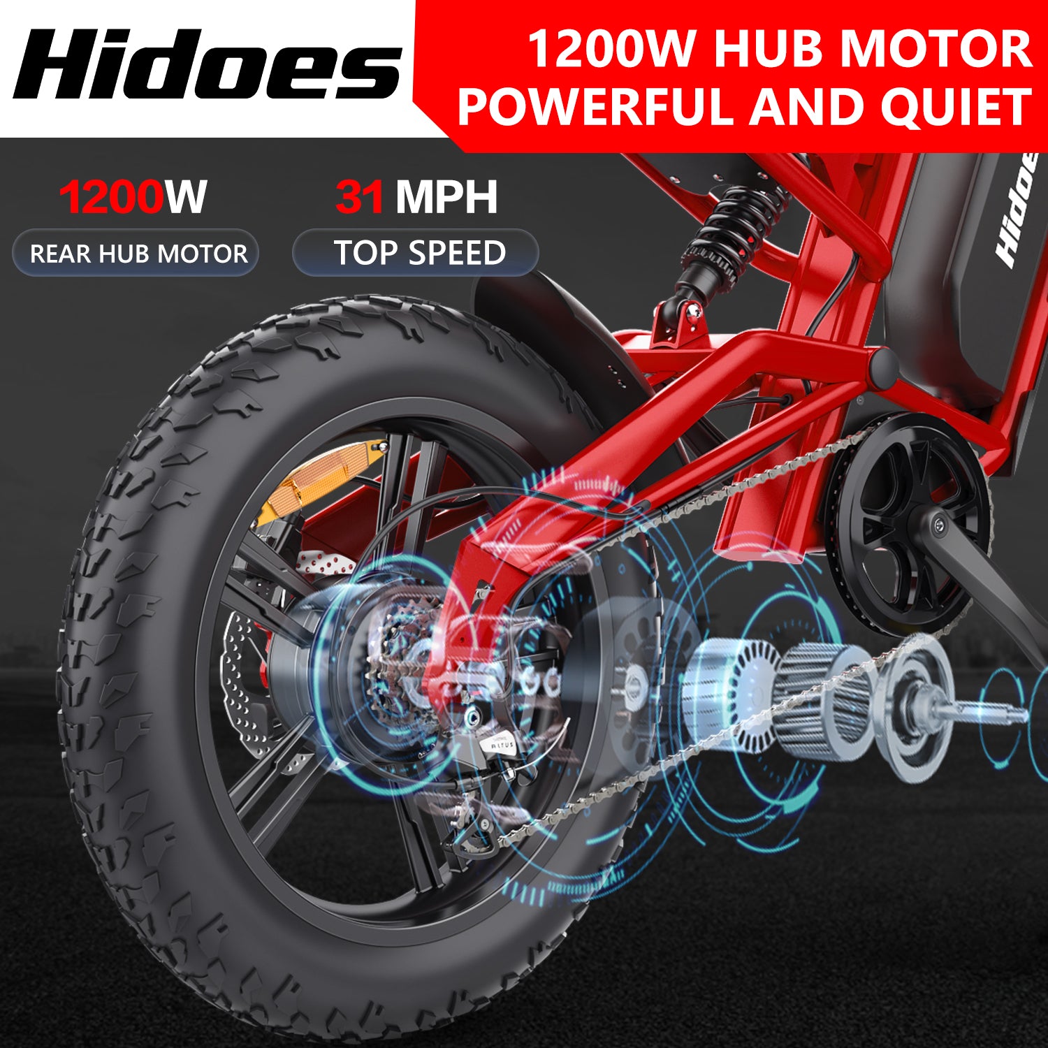 Hidoes B6 1200w fat tire electric bike