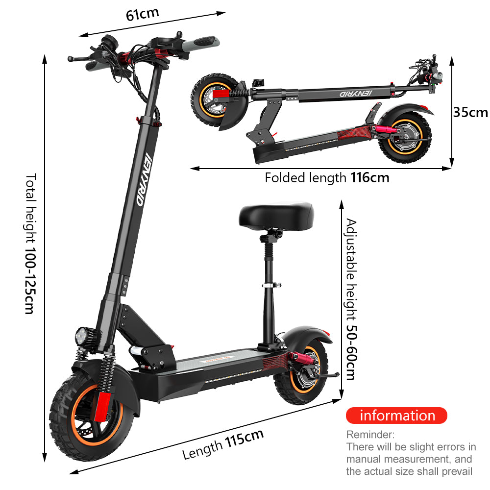 iENYRID M4 electric scooter size